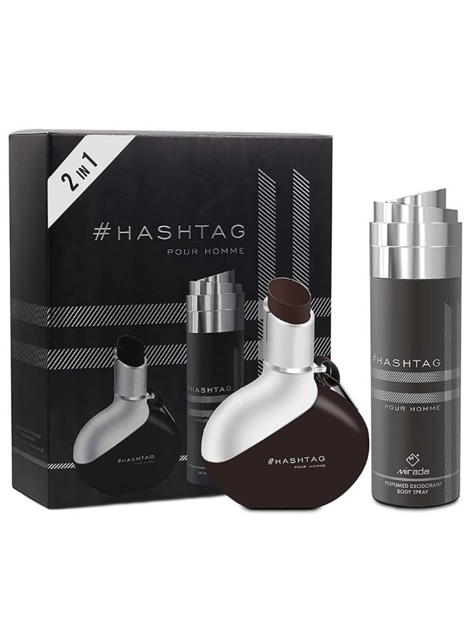 ميرادا عطر هاشتاج للرجال 85 مل + بخاخ للجسم 200 مل - Image 1