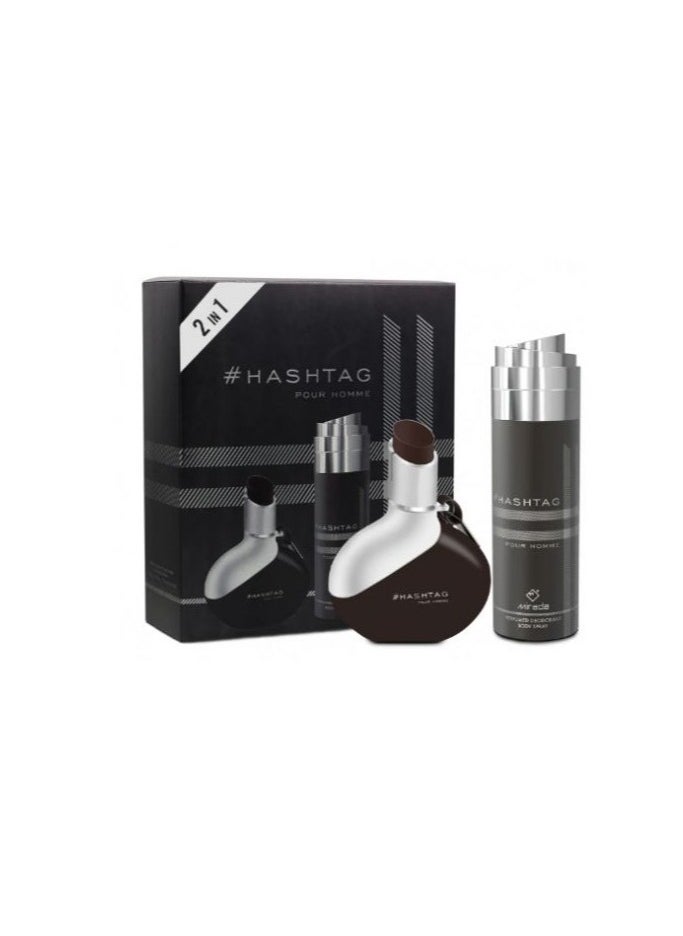 Mirada - Hashtag EDT For Men 85ml + Body Spray 200ml - Image 1