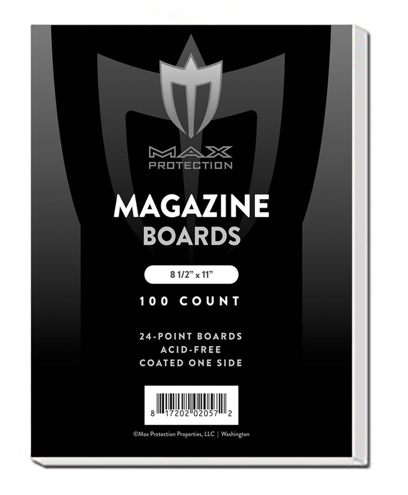Max Protection Comic Book Boards 85x11 AcidFree Magazine Backer Boards Buffered Precision Cut Pack of 200