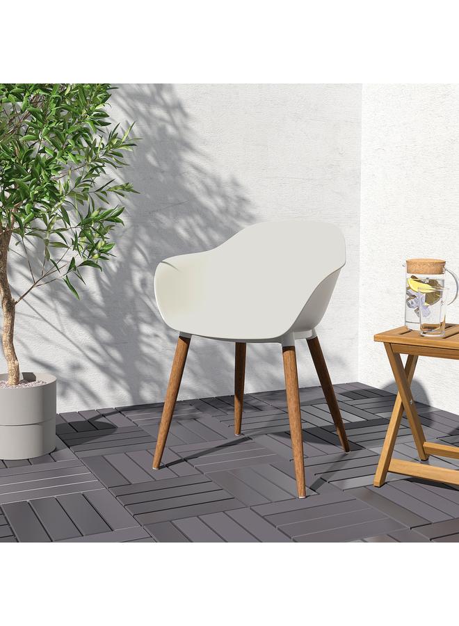 زبون كرسي مع مساند للذراعين، داخلي/خارجي، أبيض - Image 5