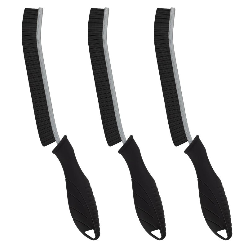 Foogwee Hard Bristle Crevice Cleaning Brush - Home Cleaning Tools  Multi-Purpose Crevice Supplies For Kitchen  Bathroom  Toilet  Window  Vehicle  Faucets  Grout  Home (Black) (3  Black) - Image 1
