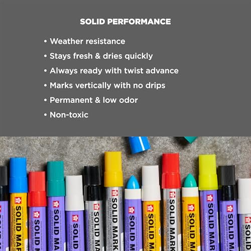 SAKURA SOLID MARKER SAKURA Solidified Paint Solid Marker, 14 to 392 Degrees F, Red (46583) - Image 4