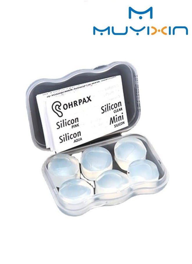 Muyixin 3Pair Silicone Wax Earplugs Gel Ear Plugs for Sleeping and Swimming for Noise Cancelling Ear Protection Sleeping Earplugs with Sound Blocking 32 Db  - Image 1