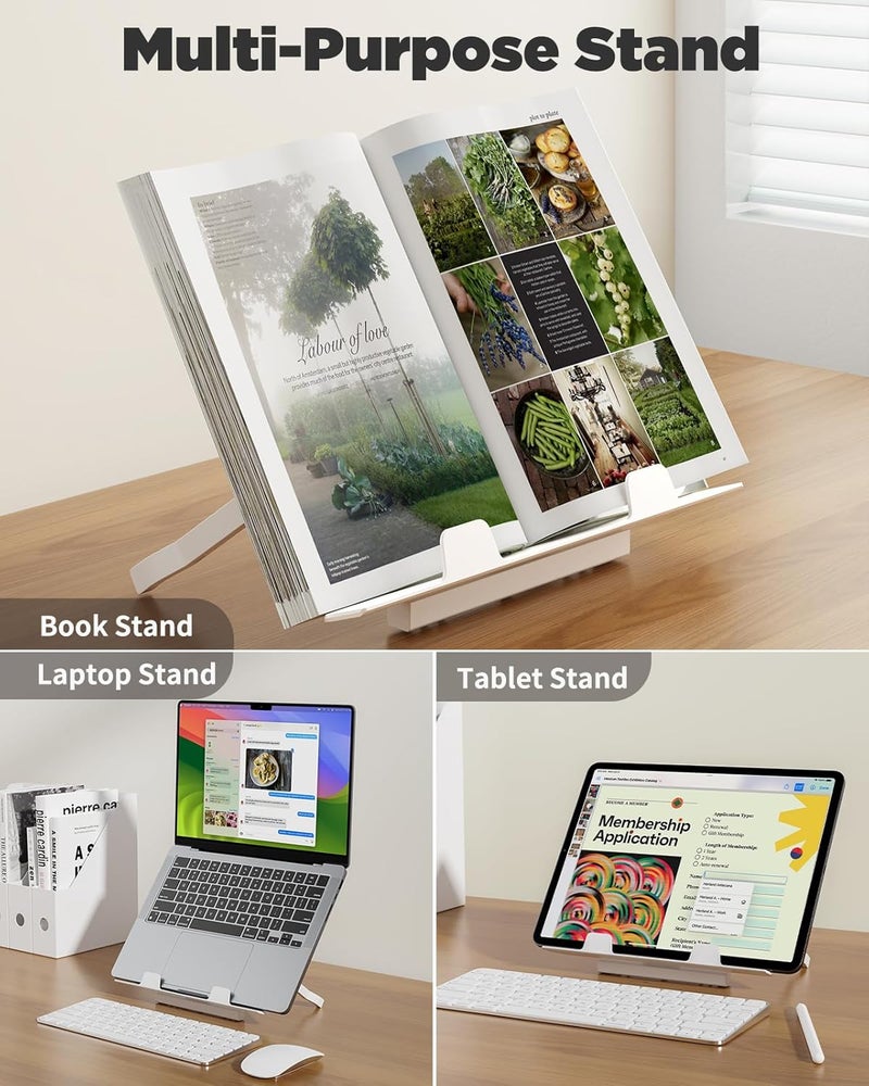 SAIJI Folding Bed Desk for Laptop, Eating Breakfast, Writing, Gaming, Extra Large 25.6" x 19.3" Portable Floor Stand Laptop Desk Table for Adult,Kids, Wood Bed Tray Table Lap Desk - Image 3