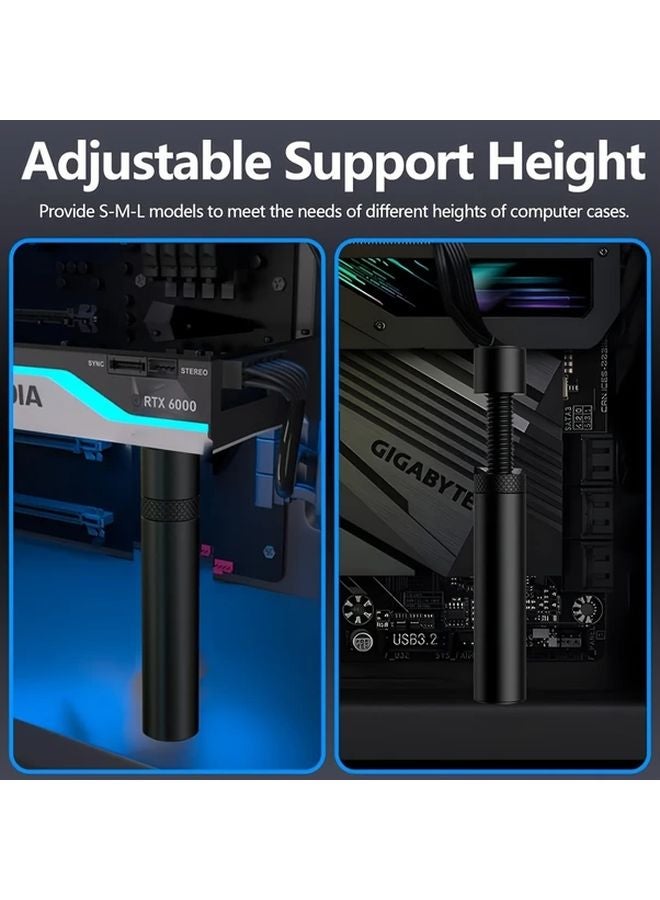 Silvery Graphics Card Holder Support Bracket For Hard Drive And GPU - Image 5