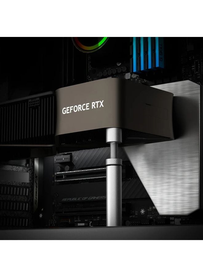 Silvery Graphics Card Holder Support Bracket For Hard Drive And GPU - Image 2