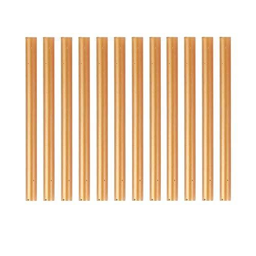 HUIHUIBAO 12 PCS Colored Hot Glue Sticks, Mini Hot Melt Adhesive Glue Stick for DIY Art Craft, 7 x 100mm, Gold - Image 1