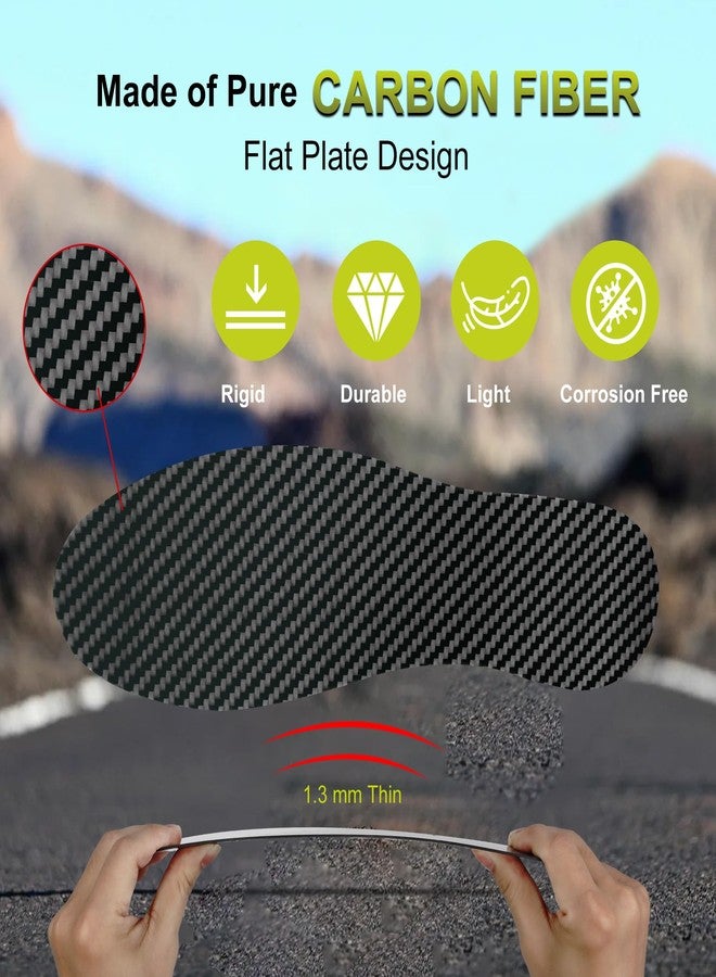 UBARONY Carbon Fiber Insole(1 Pair), Carbon Fiber Foot Plate for Hallux Rigidus, Limitus, Turf Toe, Arthritis, Fractures, Rigid Sole Shoe Insert for Sports, Hiking, Trekking, Alternative to Post Op Shoe,255mm - Image 4