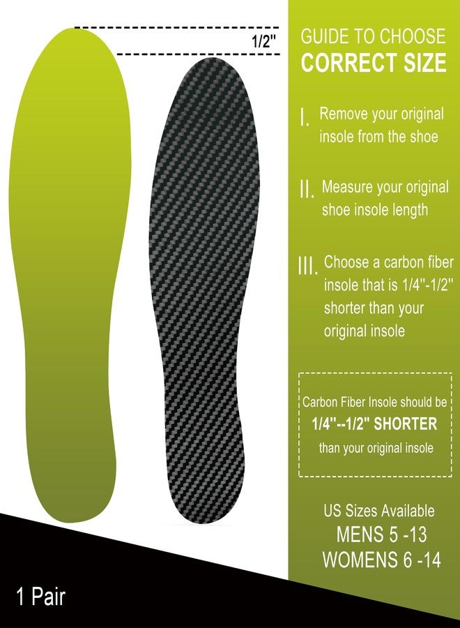 UBARONY Carbon Fiber Insole(1 Pair), Carbon Fiber Foot Plate for Hallux Rigidus, Limitus, Turf Toe, Arthritis, Fractures, Rigid Sole Shoe Insert for Sports, Hiking, Trekking, Alternative to Post Op Shoe,255mm - Image 2