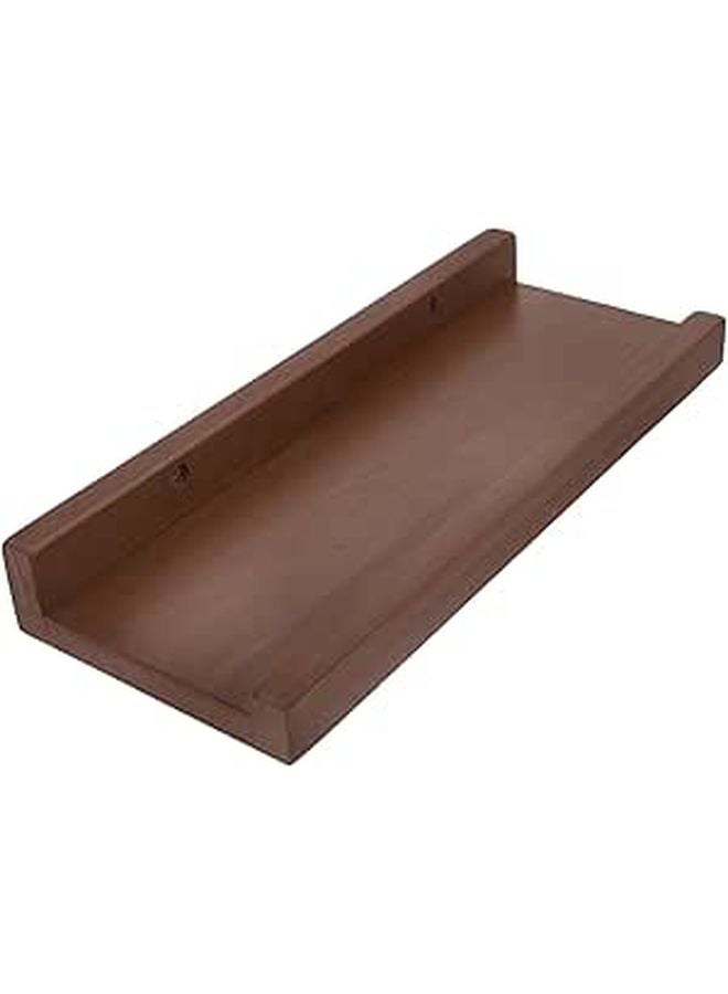 Natural Wood Floating Wall Shelf Easy Installation Sturdy Support Living Room Bedroom Bathroom Decor - Image 1