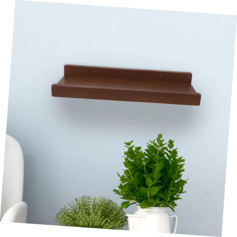 Natural Wood Floating Wall Shelf Easy Installation Sturdy Support Living Room Bedroom Bathroom Decor - Image 3