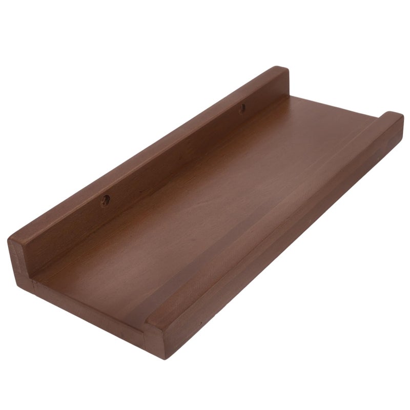 Natural Wood Floating Wall Shelf Easy Installation Sturdy Support Living Room Bedroom Bathroom Decor - Image 2
