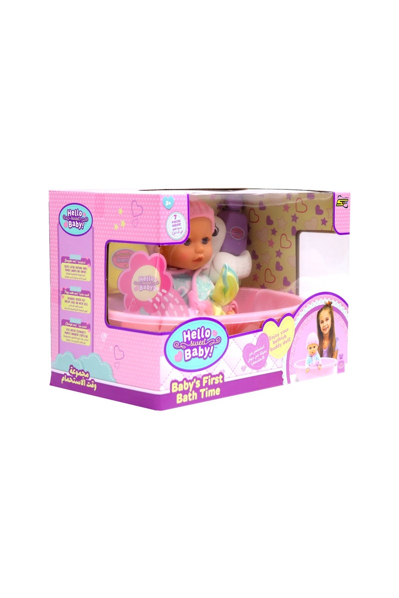HELLO BABY Hello Sweet Baby Baby's First Bath Time Doll 10 Inch - Image 2