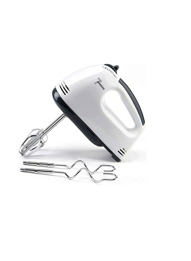 Portable Electric Hand Mixer 7 Speeds Suitable for Beating Eggs Includes 4 Stainless Steel Stirring Tools Suitable for Mixing Cream and Cake - Image 1