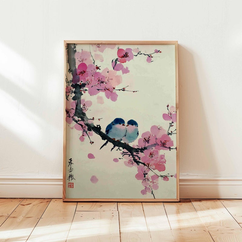 TNESSENTIAL Cherry Blossom Poster, Sakura Wall Art, Japan Poster, Floral Print, Japanese Tree Decor, Nature Art Gift Print - Image 1