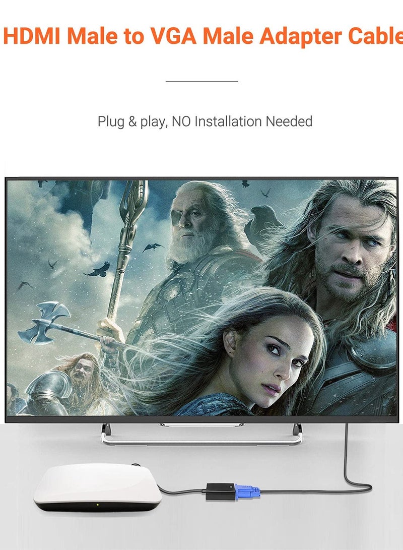 كابل محول HDMI إلى VGA 1080P HD كابل تحويل HDMI إلى VGA لجهاز الكمبيوتر بروجيكتور HDTV محول فيديو موصل لتوسيع الشاشة وتقسيمها - Image 5