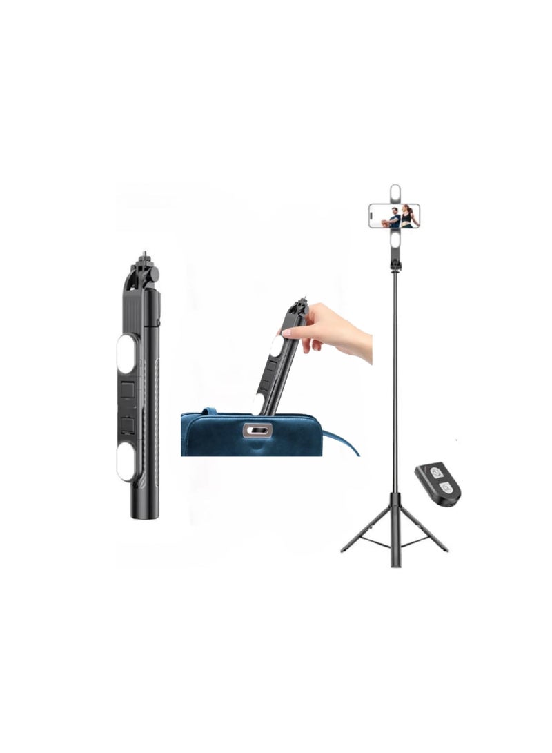 Selfie Stick 200CM Tripod Stand with Wireless Remote, 360° Rotating Head – 3-in-1 Extendable Selfie Stick for Smartphones