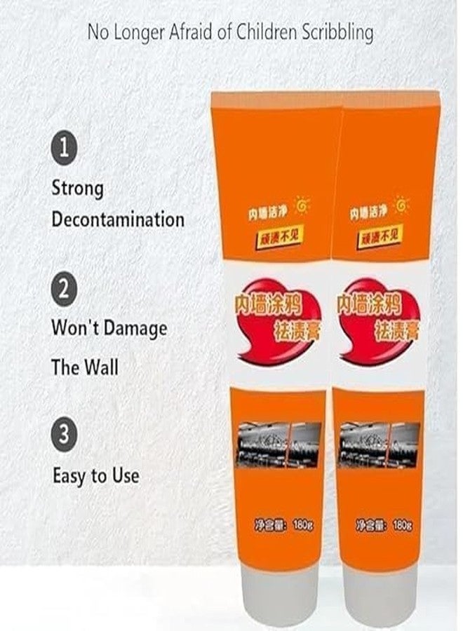 JETVEEK Wall Stain Remover Cream | Removes Kids' Drawings, Markers & Stains | Multifunctional Scratch & Stain Cleaner for Walls, Paint, Tiles, & More | Safe, Non-Toxic, Easy to Use | (Pack of 1 - Image 2