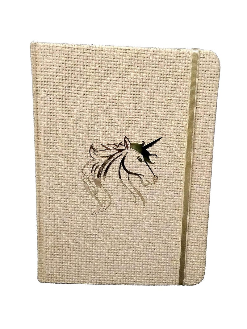 SHREE TECHNESH ® Unicorn Diary with Bookmark for Girls and Boys (Cream) - Image 1