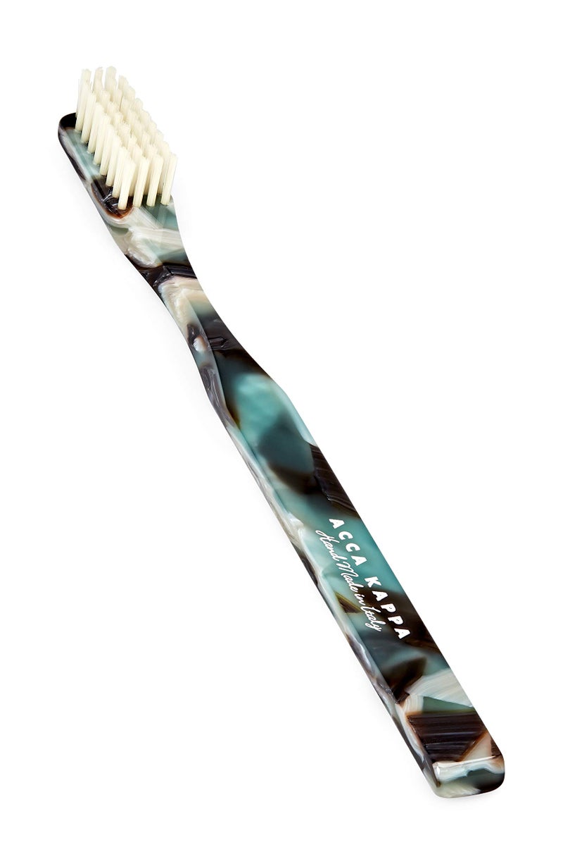Acca Kappa Historical Black and White Toothbrush Soft Nylon Bristles Hand-Made Acetate Handle