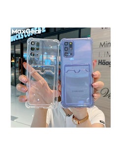 Generic Clear Wallet Phone Case for Samsung Galaxy S20 plus Upgrade Card Slot Case Slim Fit Protective Soft TPU Shockproof Case with Cute Card Holder 