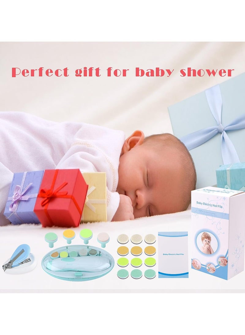 كونسيفيسين مبرد أظافر كهربائي لقص أظافر الأطفال، مجموعة أدوات طحن أظافر آمنة 20 في 1 لحديثي الولادة والأطفال الصغار أو البالغين للعناية بأظافر الأصابع... - Image 2