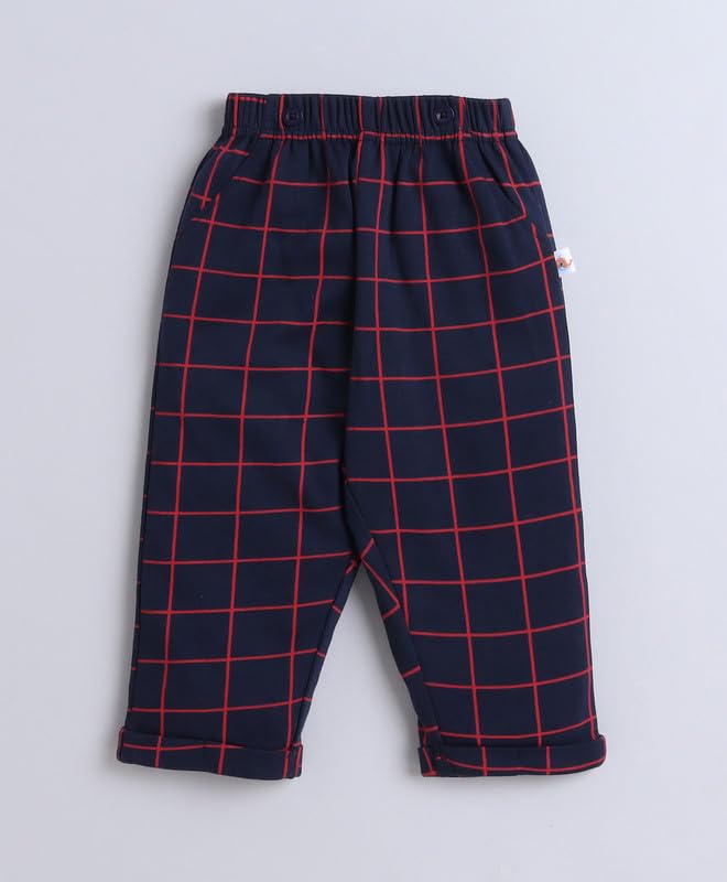BUMZEE Navy & White Boys Full Sleeves Shirt Pant Set With Suspender & Cap Age - 2-3 Years (Peb9933F-nbl.wht) - Image 4