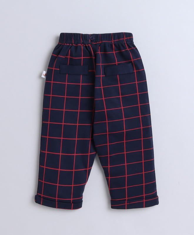 BUMZEE Navy & White Boys Full Sleeves Shirt Pant Set With Suspender & Cap Age - 2-3 Years (Peb9933F-nbl.wht) - Image 5