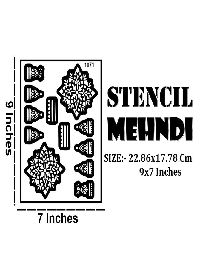 Komstec Back and Front Mehndi Stencil Sticker for Girls & Women - Image 3