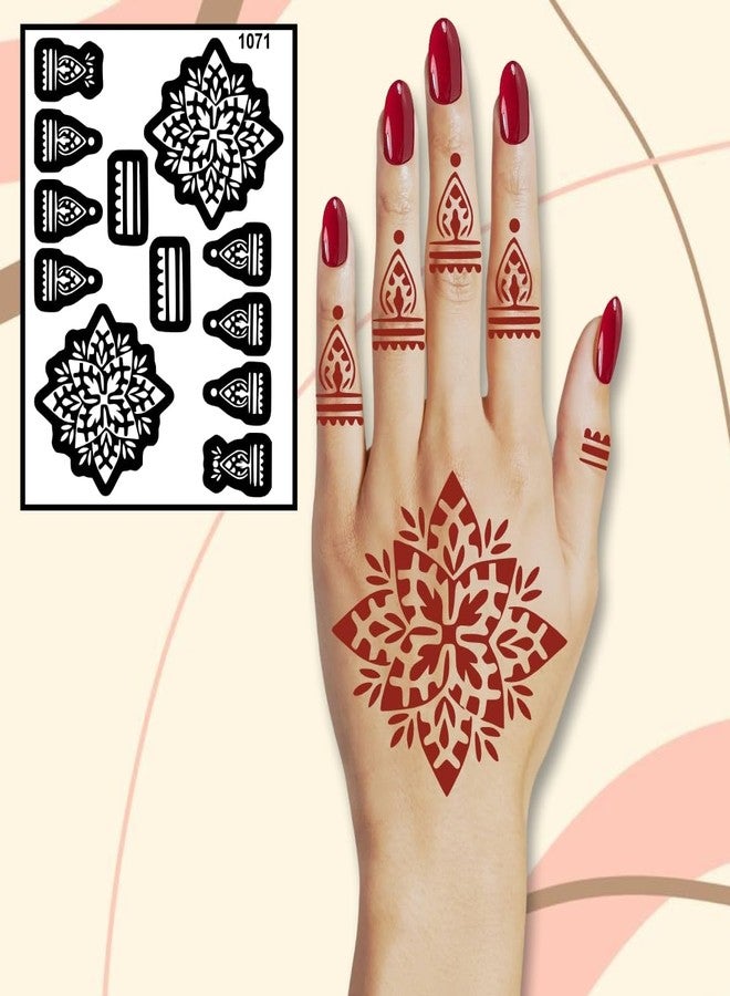 Komstec Back and Front Mehndi Stencil Sticker for Girls & Women - Image 4