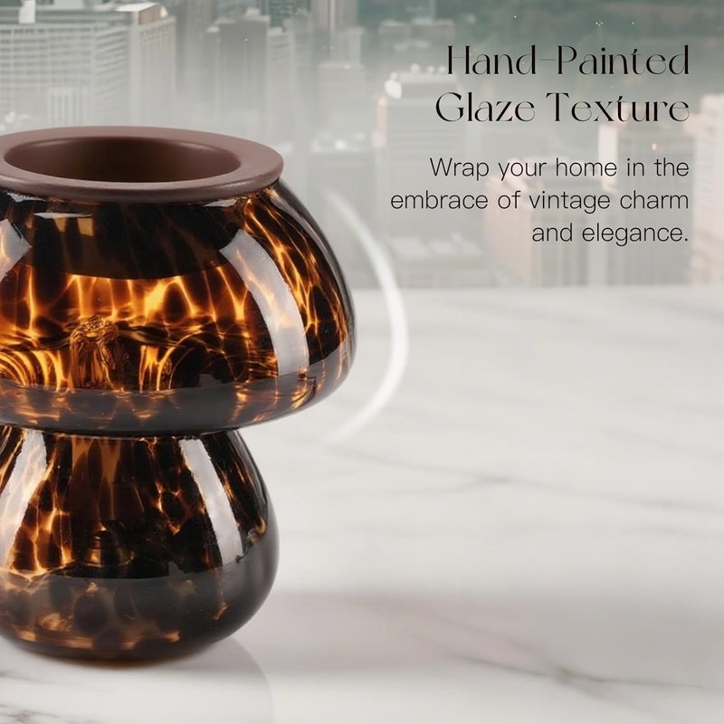 Candeldo Mushroom Wax Melt Warmer: Scentsy Wax Melter Warmer with Timer Cute Fragrance Candle Lamp Home Vintage Decor Christmas Birthday Gifts for Women - Image 2