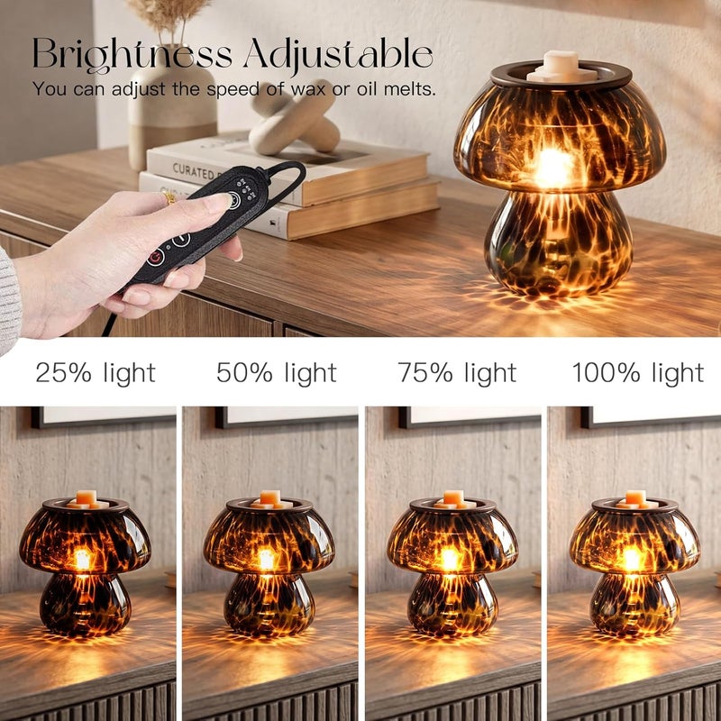 Candeldo Mushroom Wax Melt Warmer: Scentsy Wax Melter Warmer with Timer Cute Fragrance Candle Lamp Home Vintage Decor Christmas Birthday Gifts for Women - Image 4