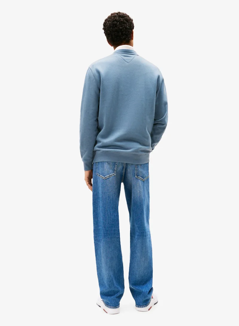 تومي جينز سويت شيرت بقصة عادية مزين بالشعار