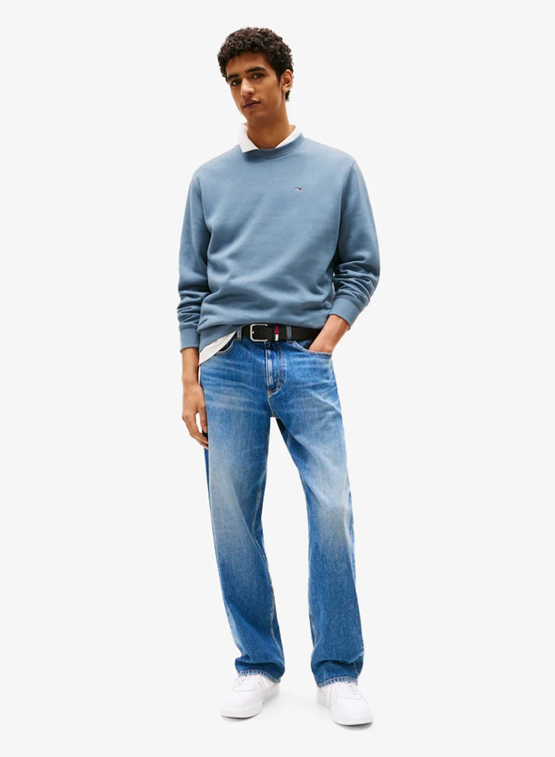 تومي جينز سويت شيرت بقصة عادية مزين بالشعار