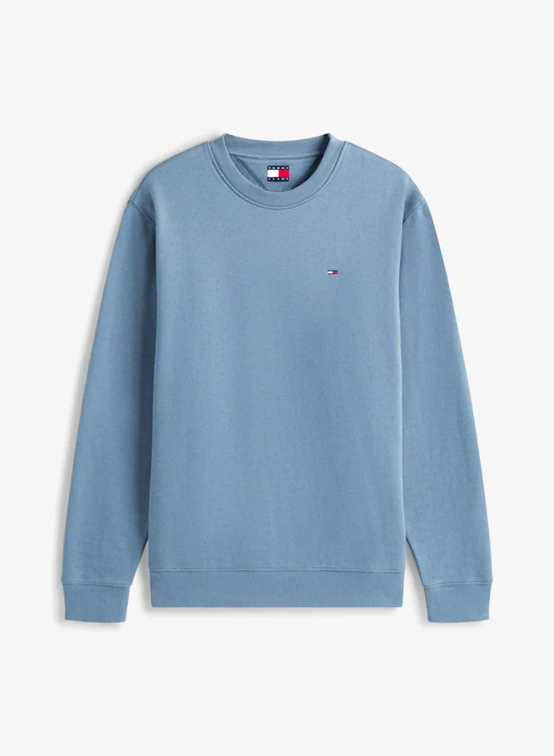 تومي جينز سويت شيرت بقصة عادية مزين بالشعار