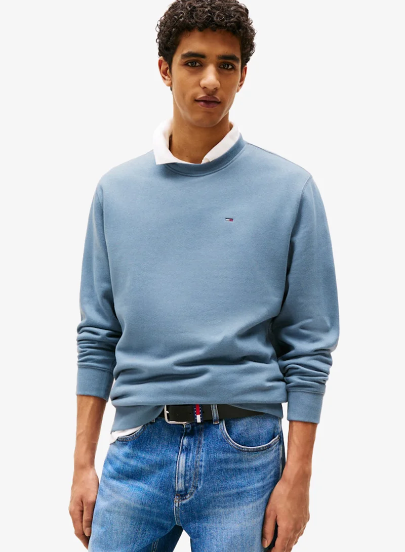 تومي جينز سويت شيرت بقصة عادية مزين بالشعار