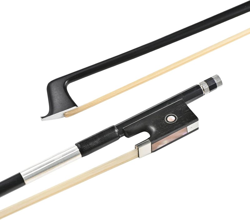 LIEKE Carbon Fiber Violin Bow 1/4 size Lightweight Fiddle Bow (1/4 size, Black) - Image 1