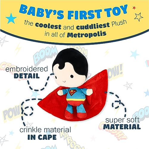 KIDS PREFERRED DC Comics Superman Soft Huggable Stuffed Animal Cute Plush Toy for Toddler Boys and Girls, Gift for Kids, Man of Steel 11.5 inches - Image 3