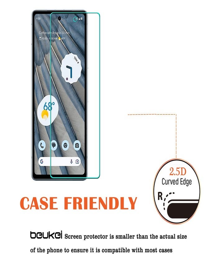 beukei (3 Pack) Compatible for Google Pixel 7a 5G / Google Pixel 7a Screen Protector Tempered Glass,Touch Sensitive,Case Friendly, 9H Hardness - Image 4