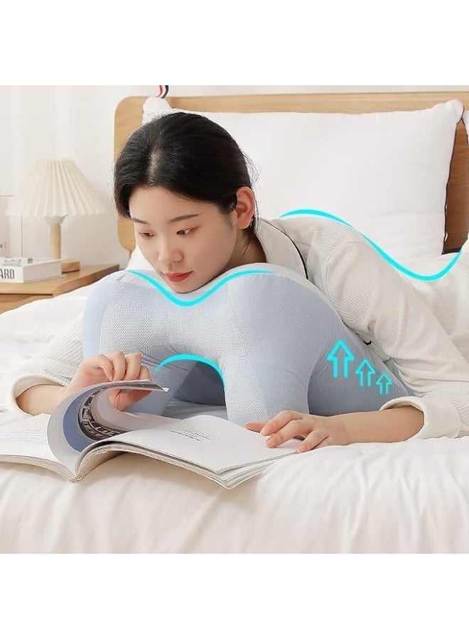 7MD Lumbar and Cervical Support Pillow, Ergonomic Travel Cushion for Car Seat, Neck and Back Pain Relief, Soft Memory Foam Portable Pillow for Outdoor Driving Office and Travelling Use - Image 2