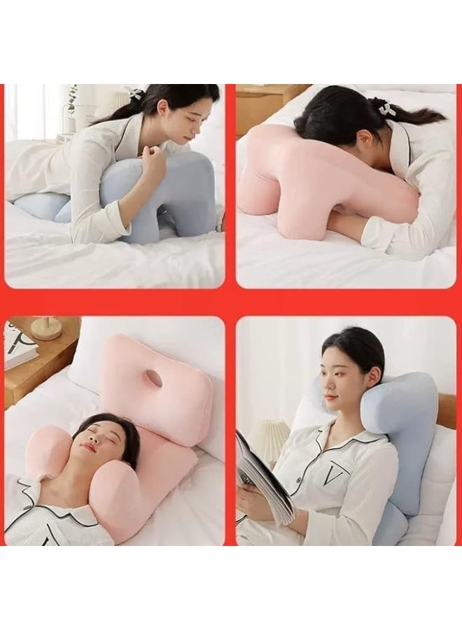 7MD Lumbar and Cervical Support Pillow, Ergonomic Travel Cushion for Car Seat, Neck and Back Pain Relief, Soft Memory Foam Portable Pillow for Outdoor Driving Office and Travelling Use - Image 4