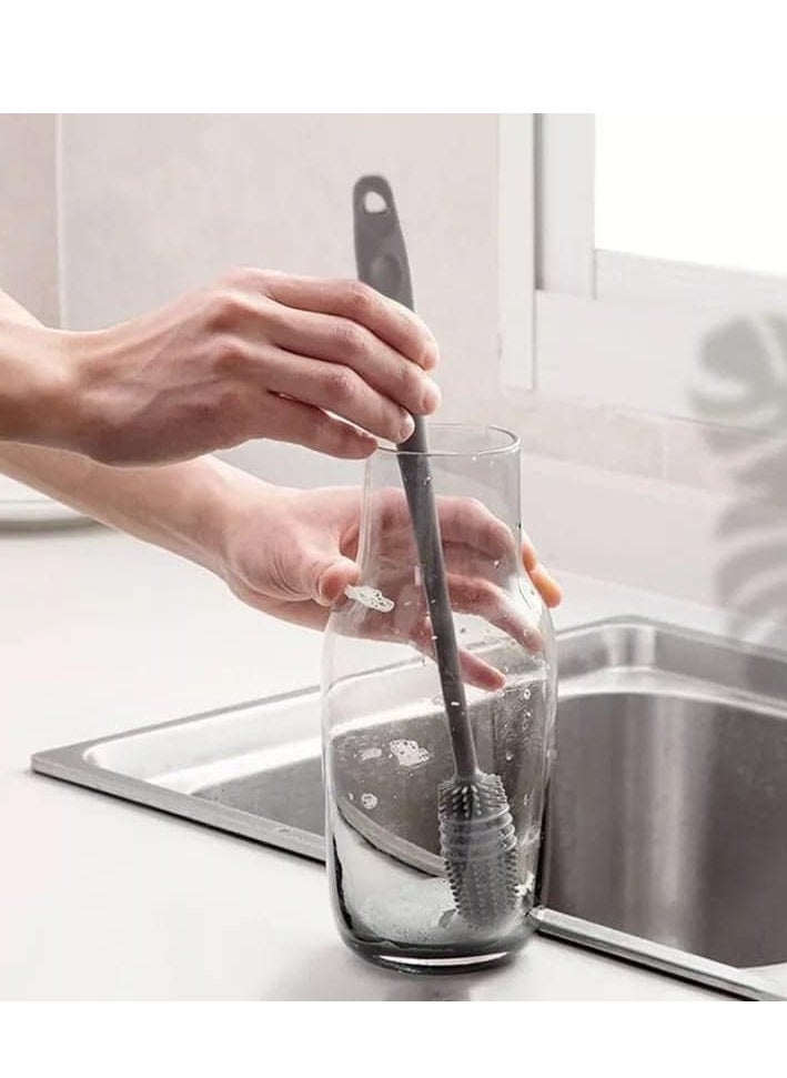 Generic - Long silicone handle brush - for cleaning a small diameter water bottle - Image 1
