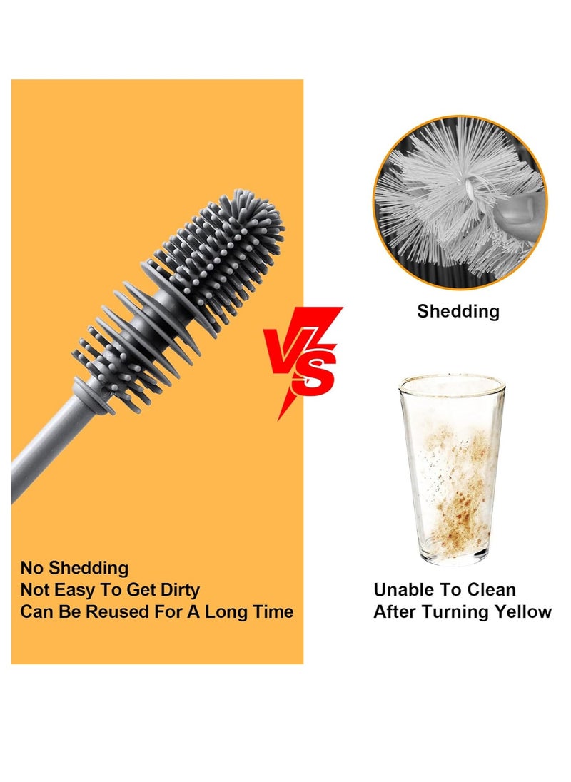 Generic - Long silicone handle brush - for cleaning a small diameter water bottle - Image 1