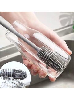 Long silicone handle brush - for cleaning a small diameter water bottle