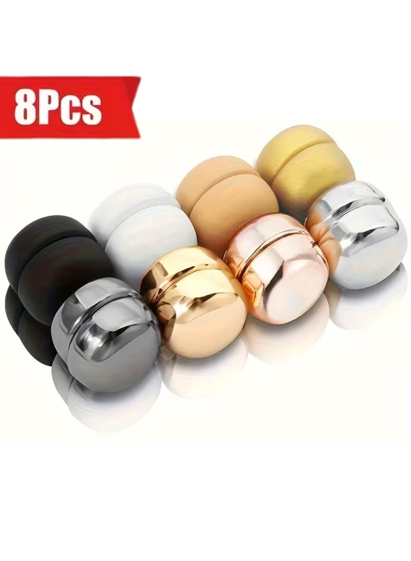 ZedAura Strong Magnetic Hijab Clips & Pins, 8 Pack Powerful Hijab Magnets Multi-Use Pinless Hijab Magnetic Pins, Colorful Magnet Pins Scarf Magnetic Pin No-Snag Brooch Clasp for Clothes Dress Scarves, Women, Durable Headscarf & Turban Fasteners, Stylish Clothing Accessory Set - Image 1