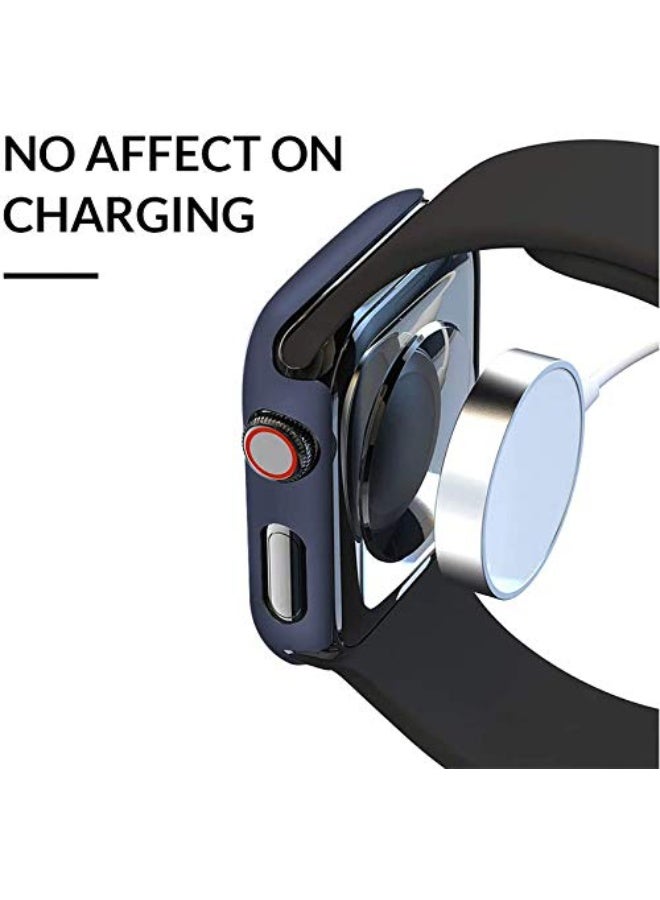 Case With Screen Compatible With Apple Watch Series 11 46mm Coverage Hard Pc Blue - Image 2