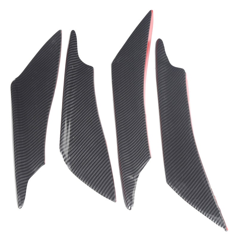 Universal Bumper Spoiler 3-Stage Carbon Fiber Style Front Bumper Splitter - Protective Side Fin Lip for Car Modified Exterior - Image 5