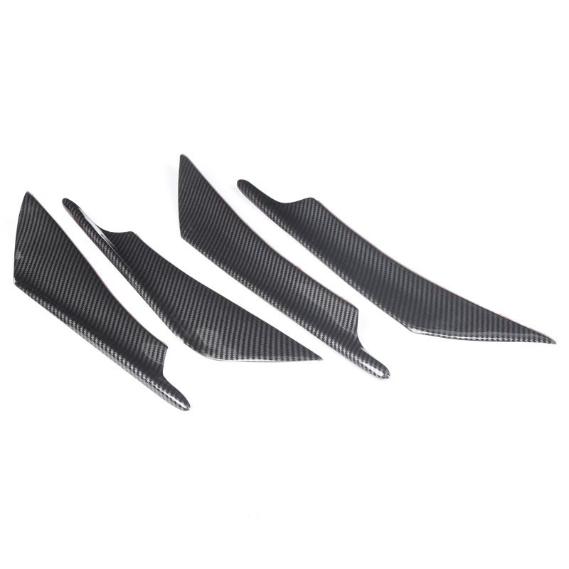 Universal Bumper Spoiler 3-Stage Carbon Fiber Style Front Bumper Splitter - Protective Side Fin Lip for Car Modified Exterior - Image 4