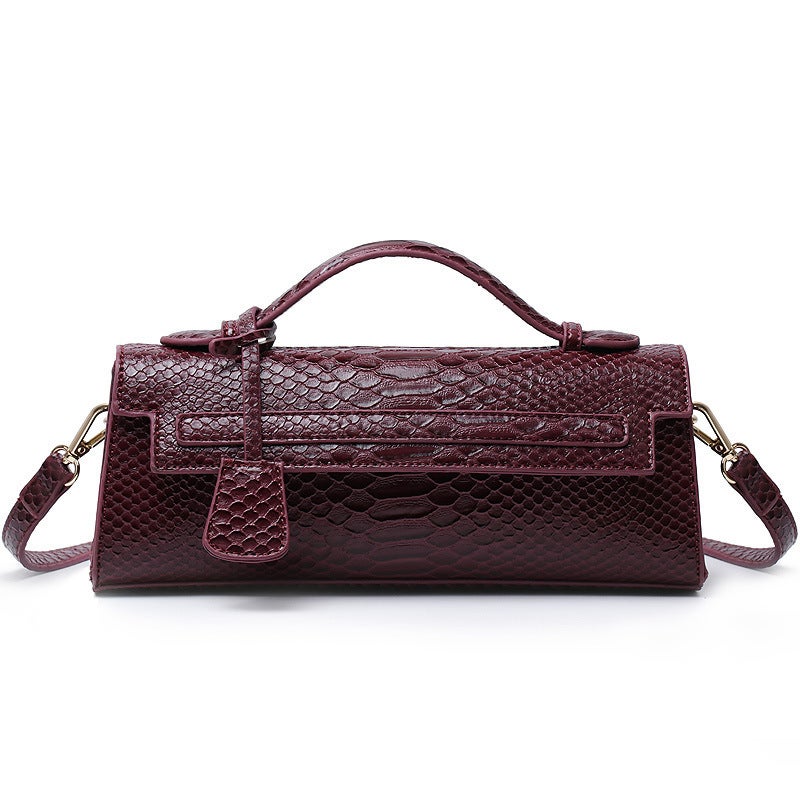 Selling High-End New Ostrich Pattern Texture Handbag Women'S Bag Light Luxury Snake Pattern Niche Crossbody Bag Shoulder Bag - Image 1