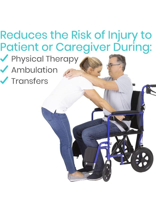 Vive With Handles Medical Nursing Safety Gait Patient Assist Bariatric Pediatric Elderly Handicap Occupational & Physical Therapy Pt Gate Strap Quick Release Metal Buckle Transfer Belt - Image 5